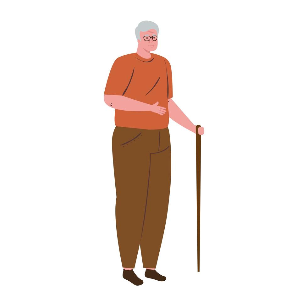 Grandfather avatar old man vector design