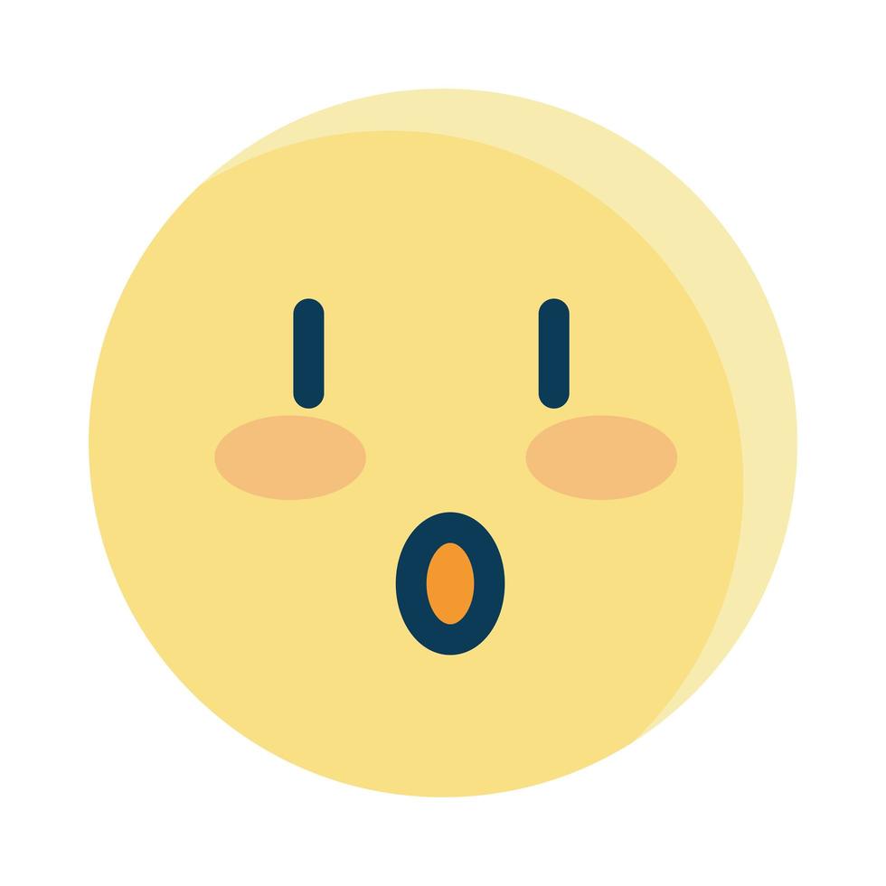 diseño de vector de emoji sorprendido aislado