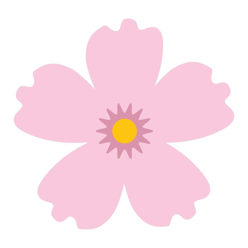 diseño de vector de flor rosa aislado