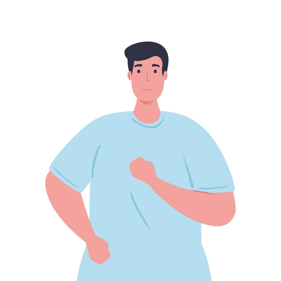 man in sportswear jogging, male athlete, sporty person vector