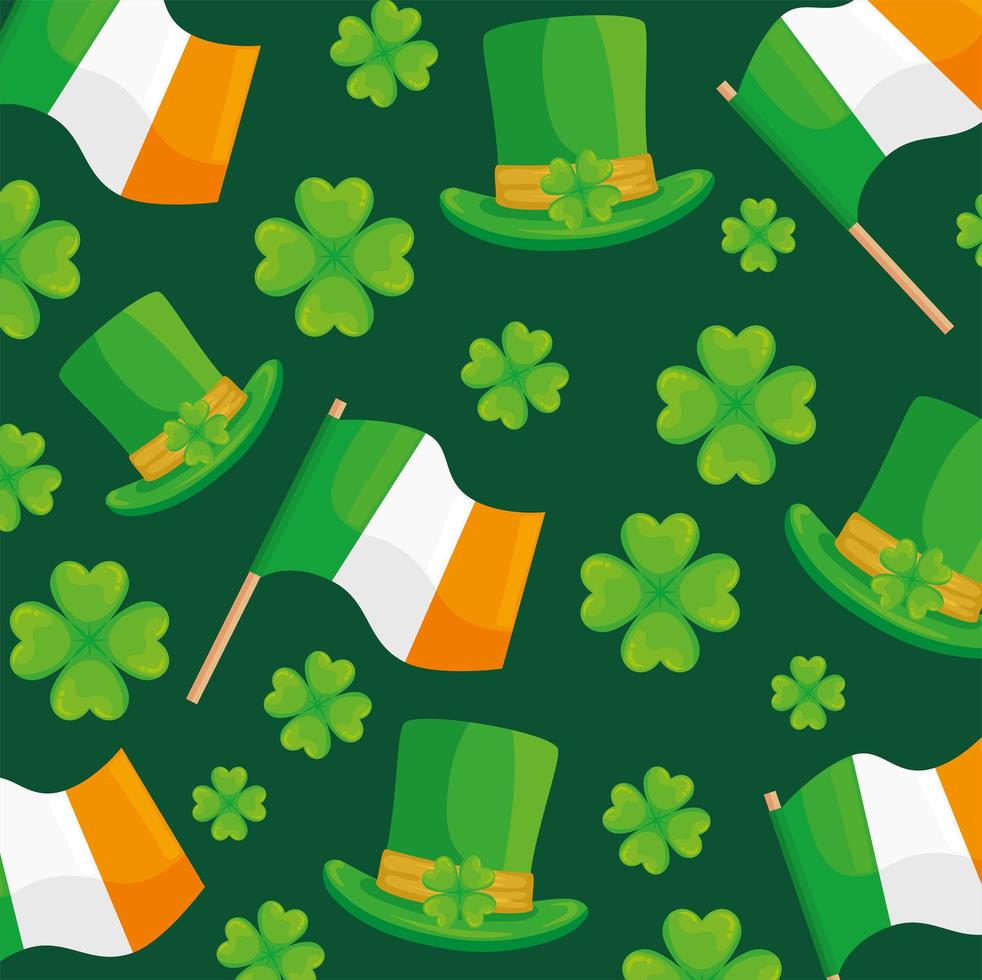 patricks day celebration pattern vector