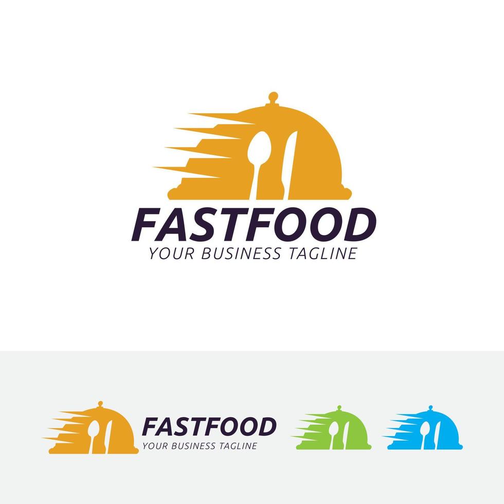 Fast food logo design template vector