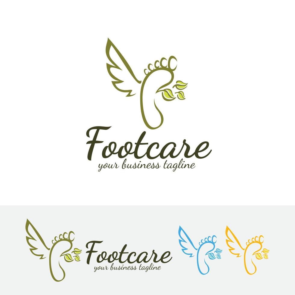 Foot care vector logo design