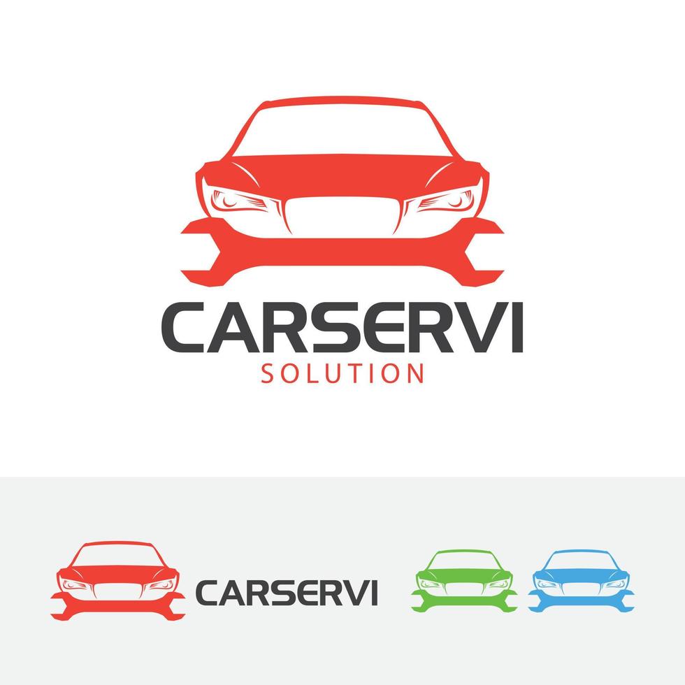 diseño de logotipo de vector de servicio de coche de garaje