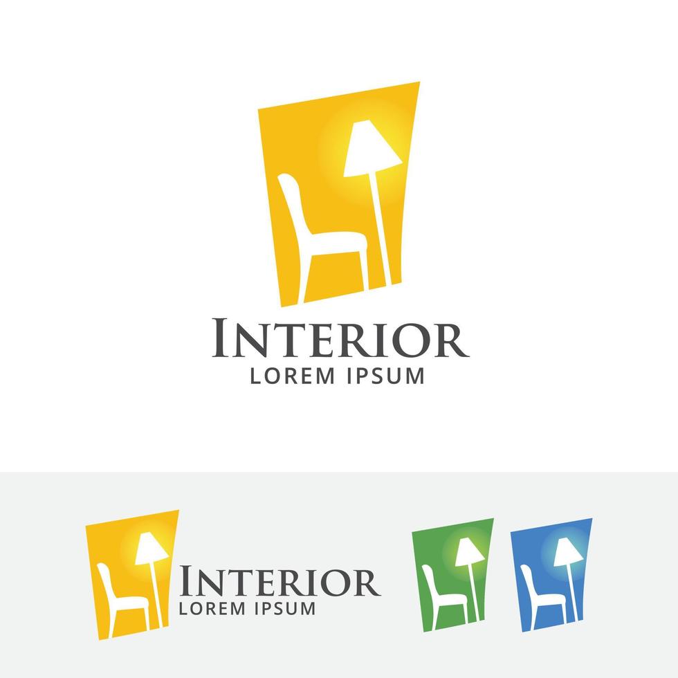 diseño de logotipo de muebles vector