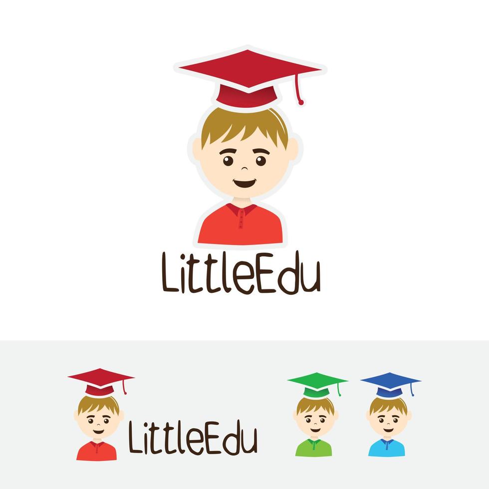 Little student logo design vector