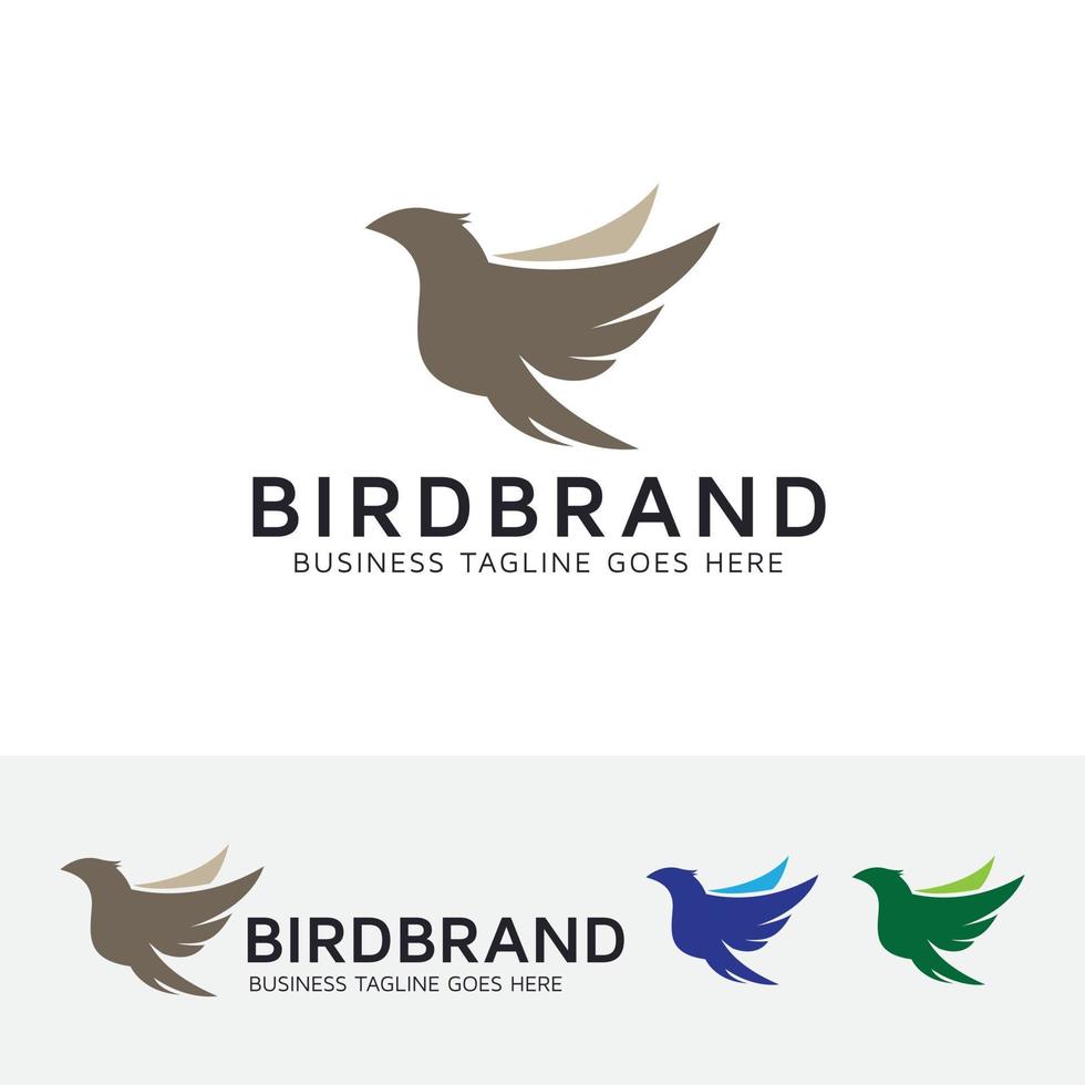 Bird flying logo design template vector