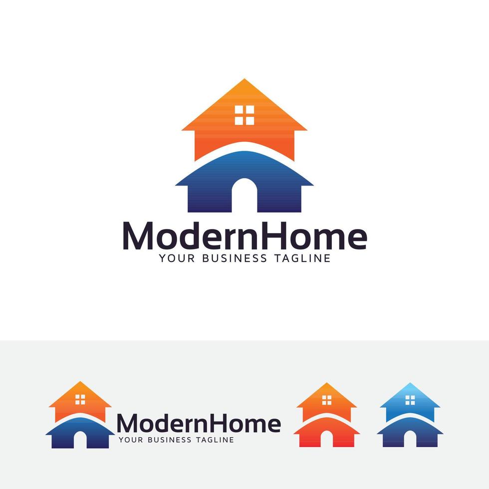 diseño de logotipo de casa moderna vector