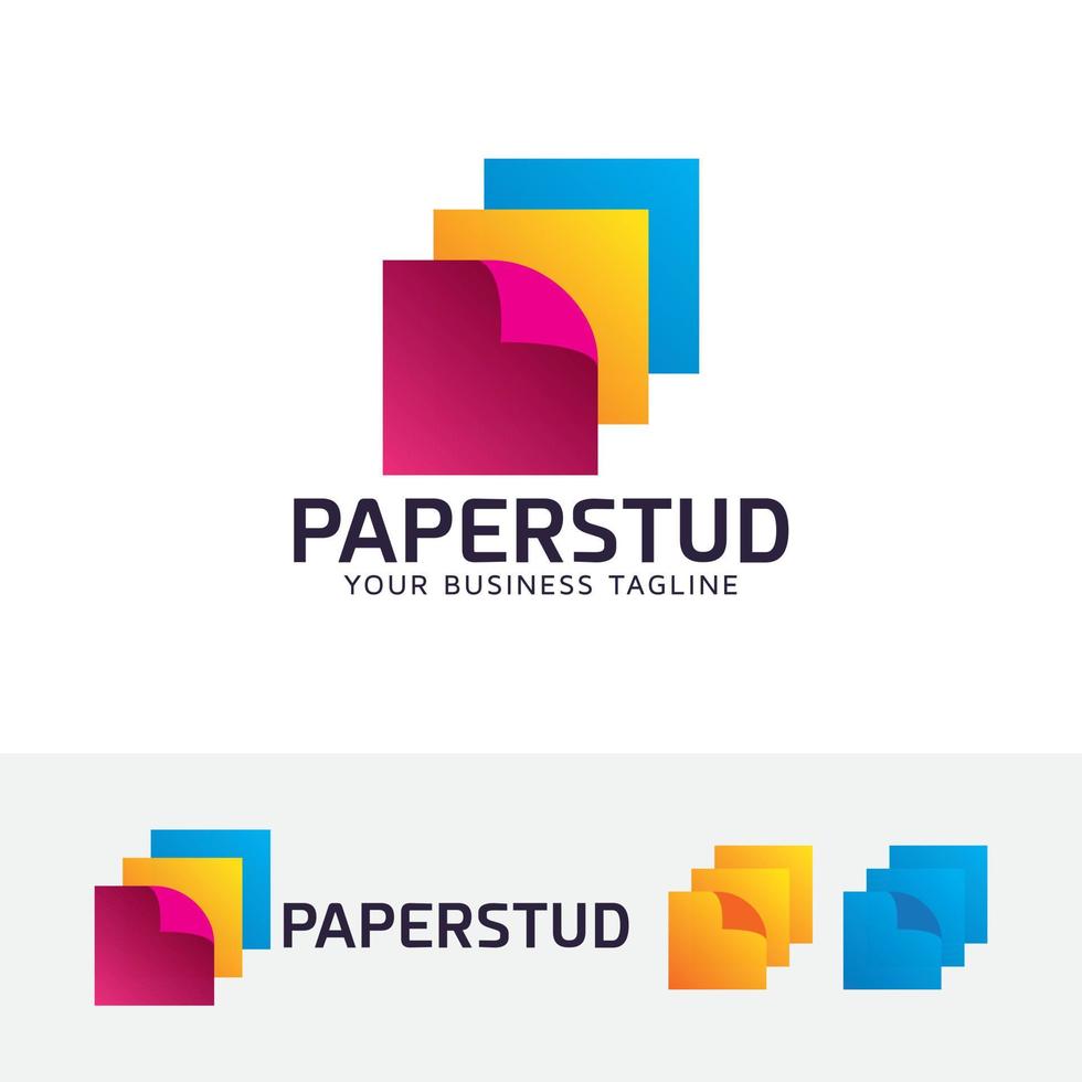 Paper vector logo design