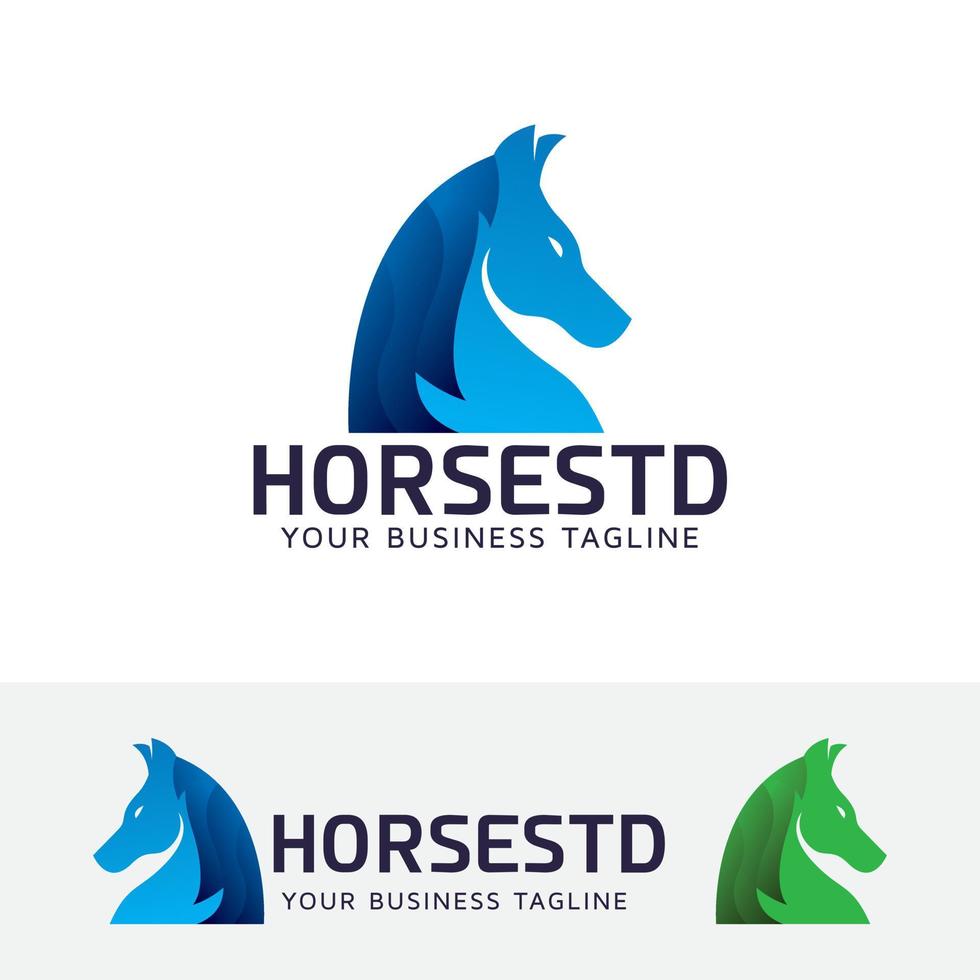 Horse animal vector logo design