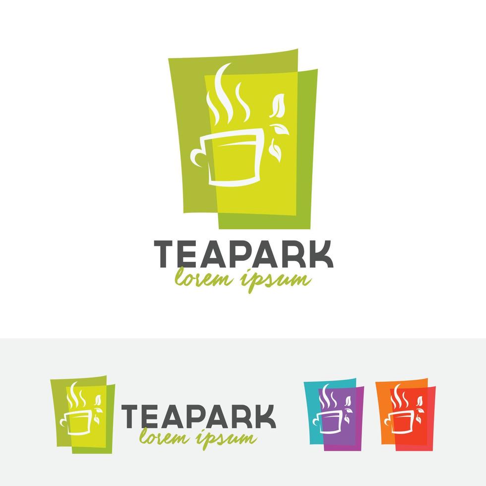 diseño de logotipo de concepto de té vector