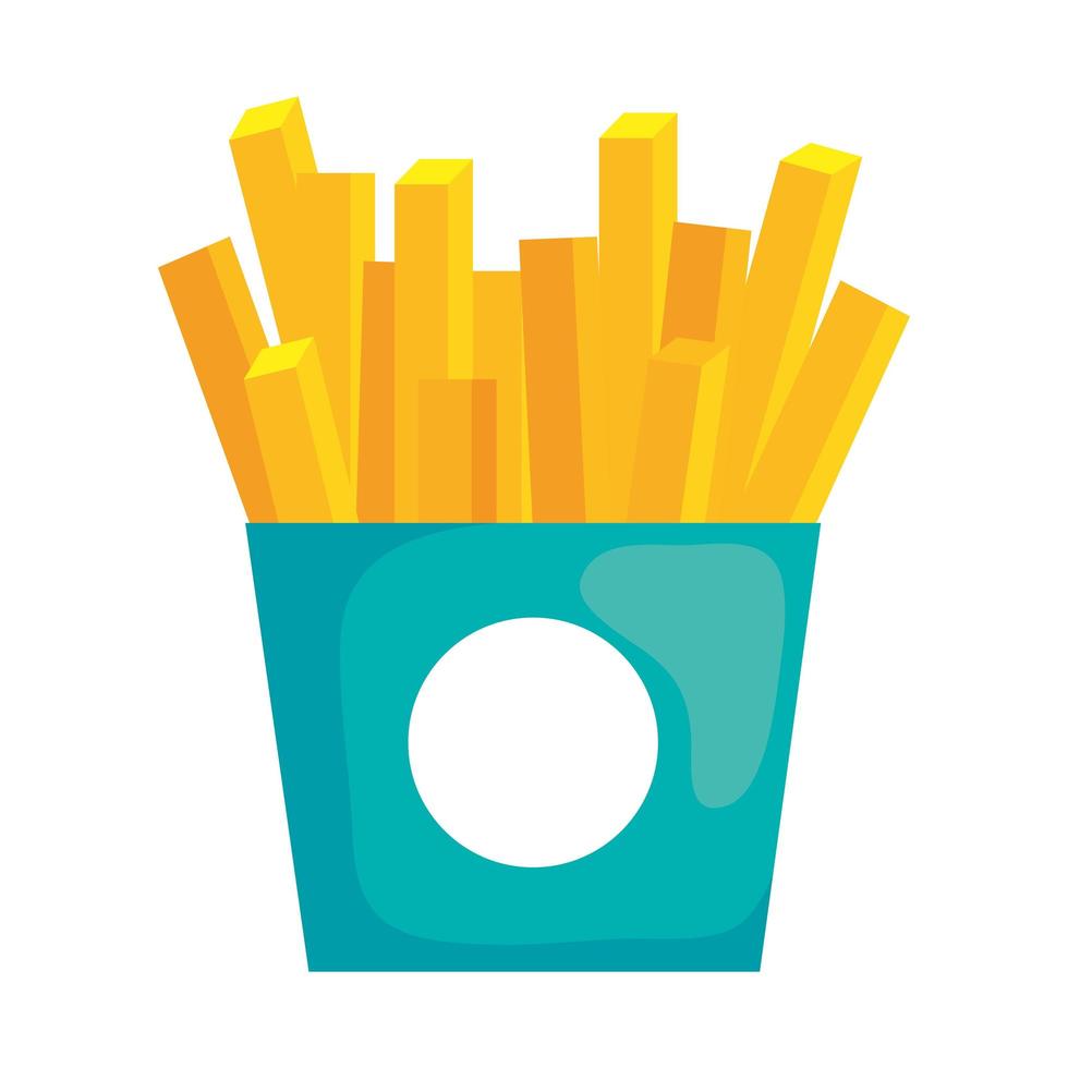 diseño vectorial de papas fritas aisladas vector