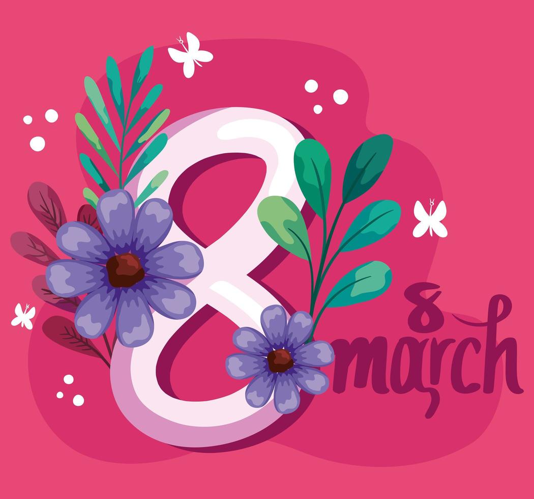 poster for march 8 vector