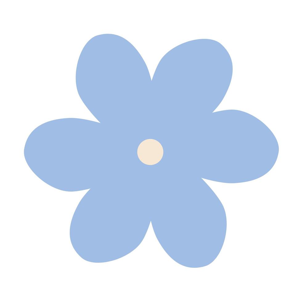 Isolated blue flower vector design
