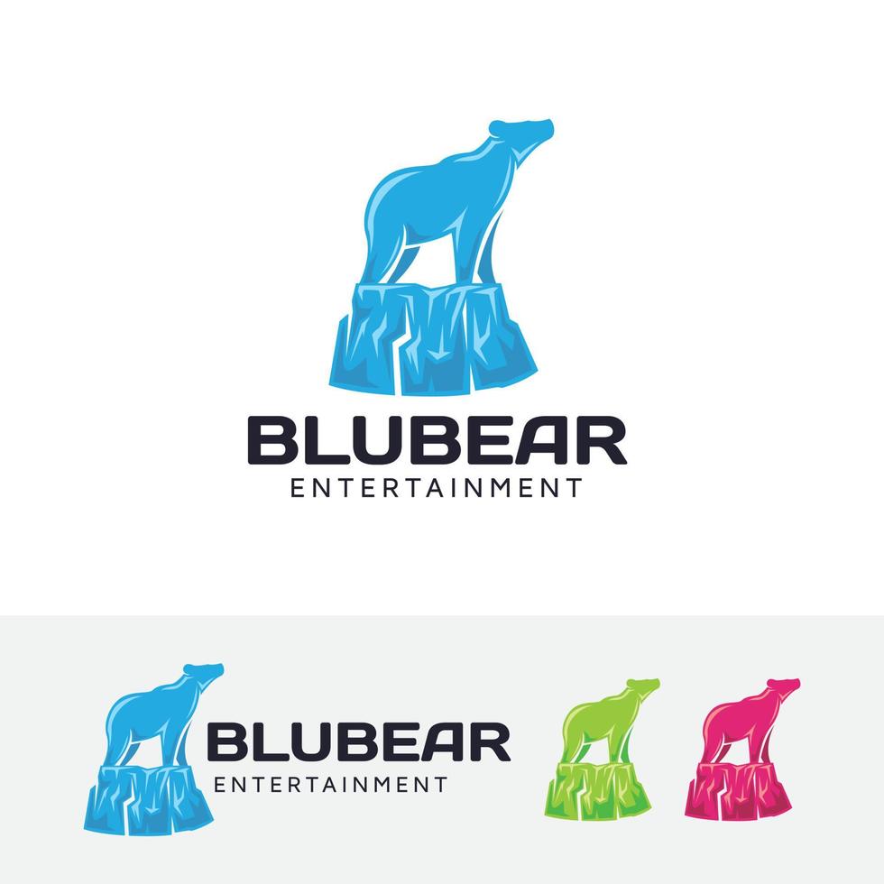 Bear animal logo design vector