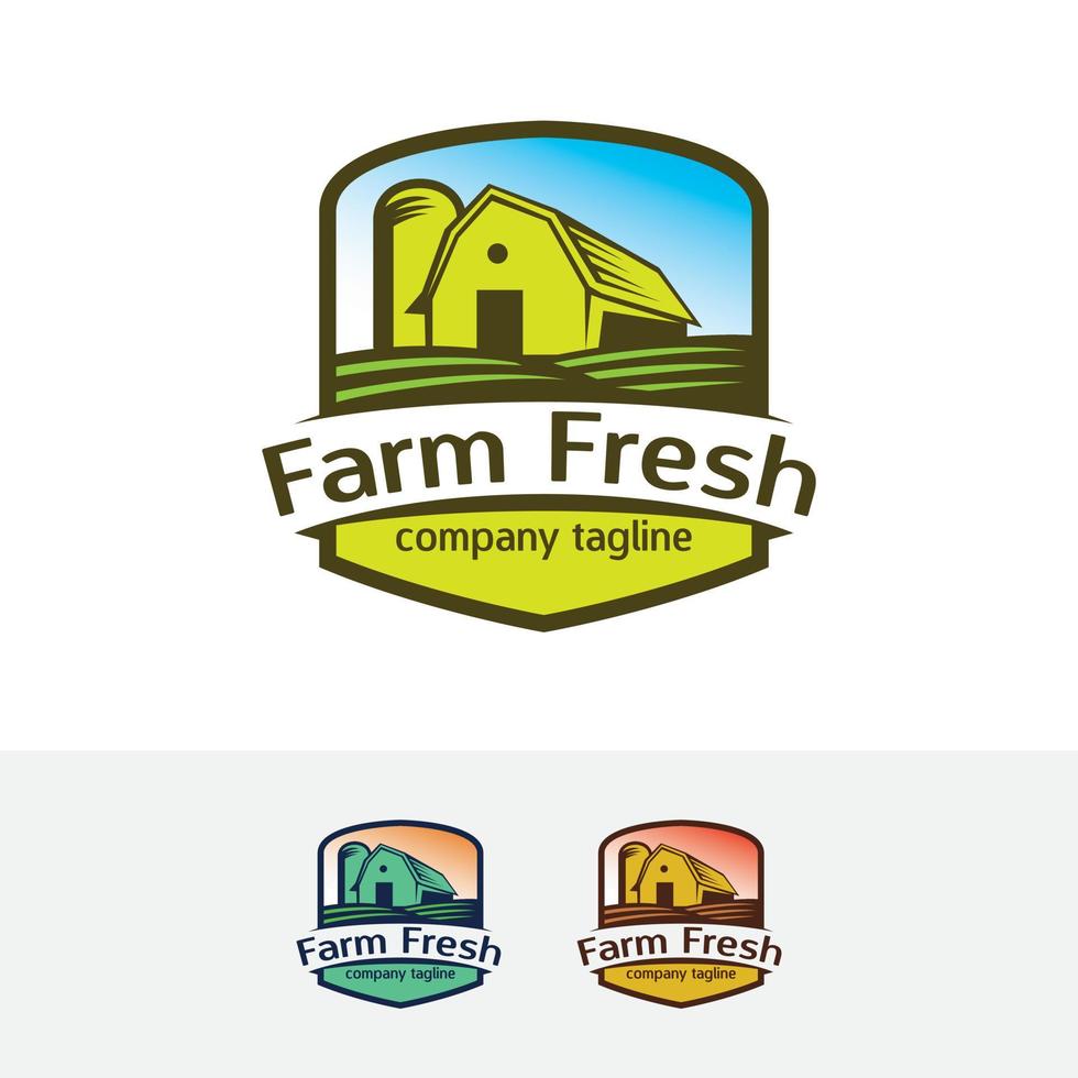 Farm vector logo design