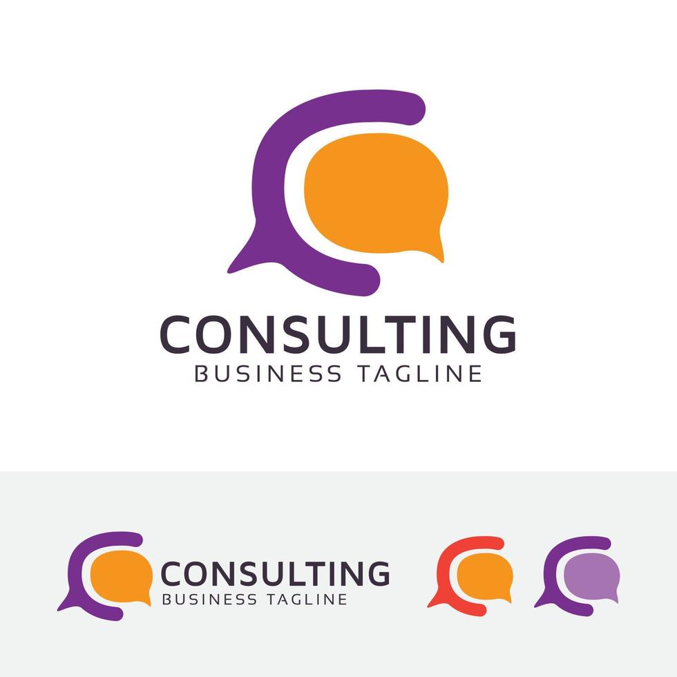 Consulting vector concept logo design