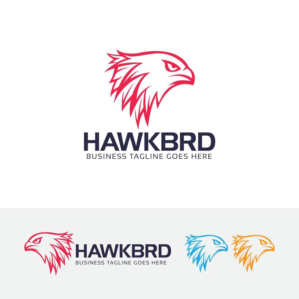 Hawk bird logo design template vector