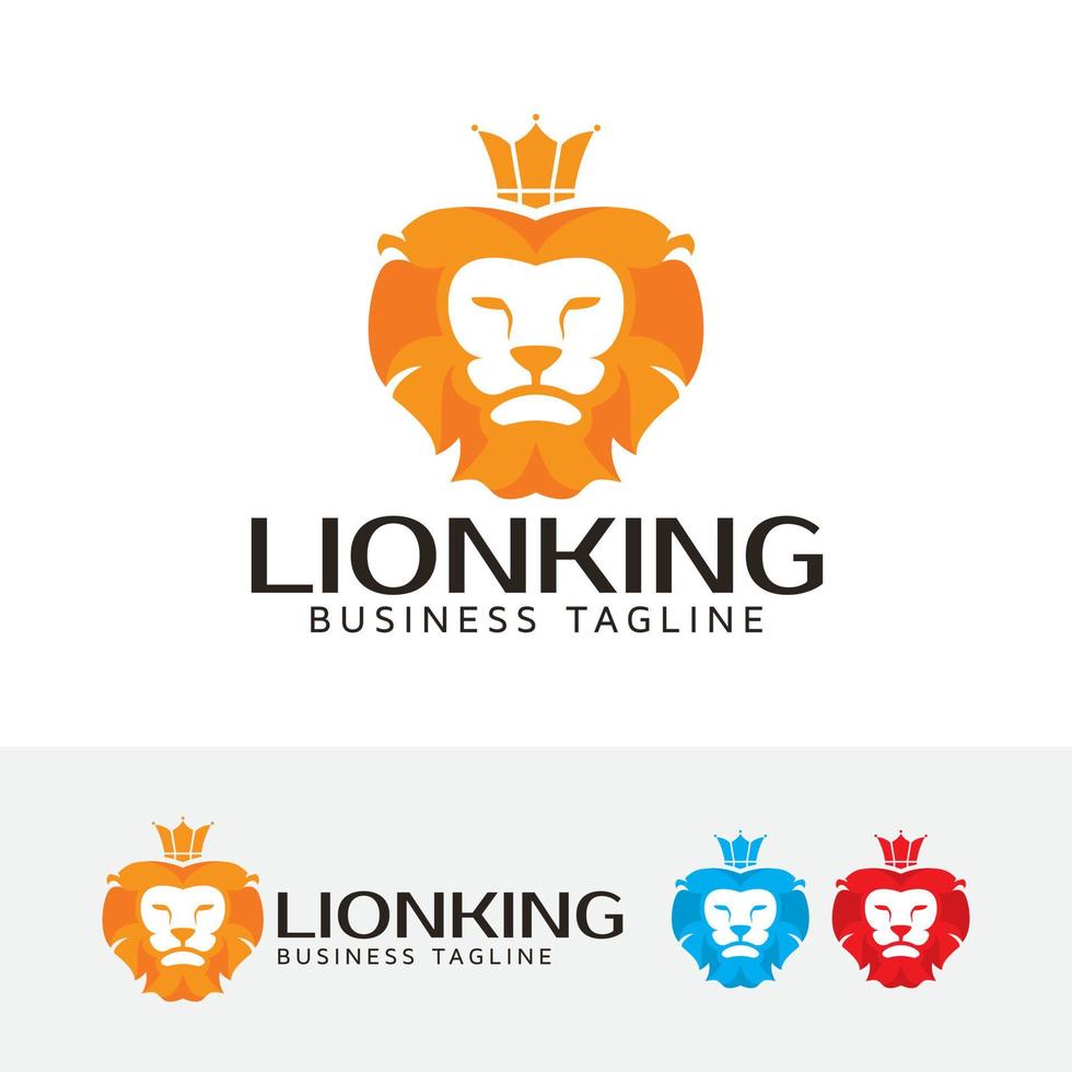 Lion king logo design vector