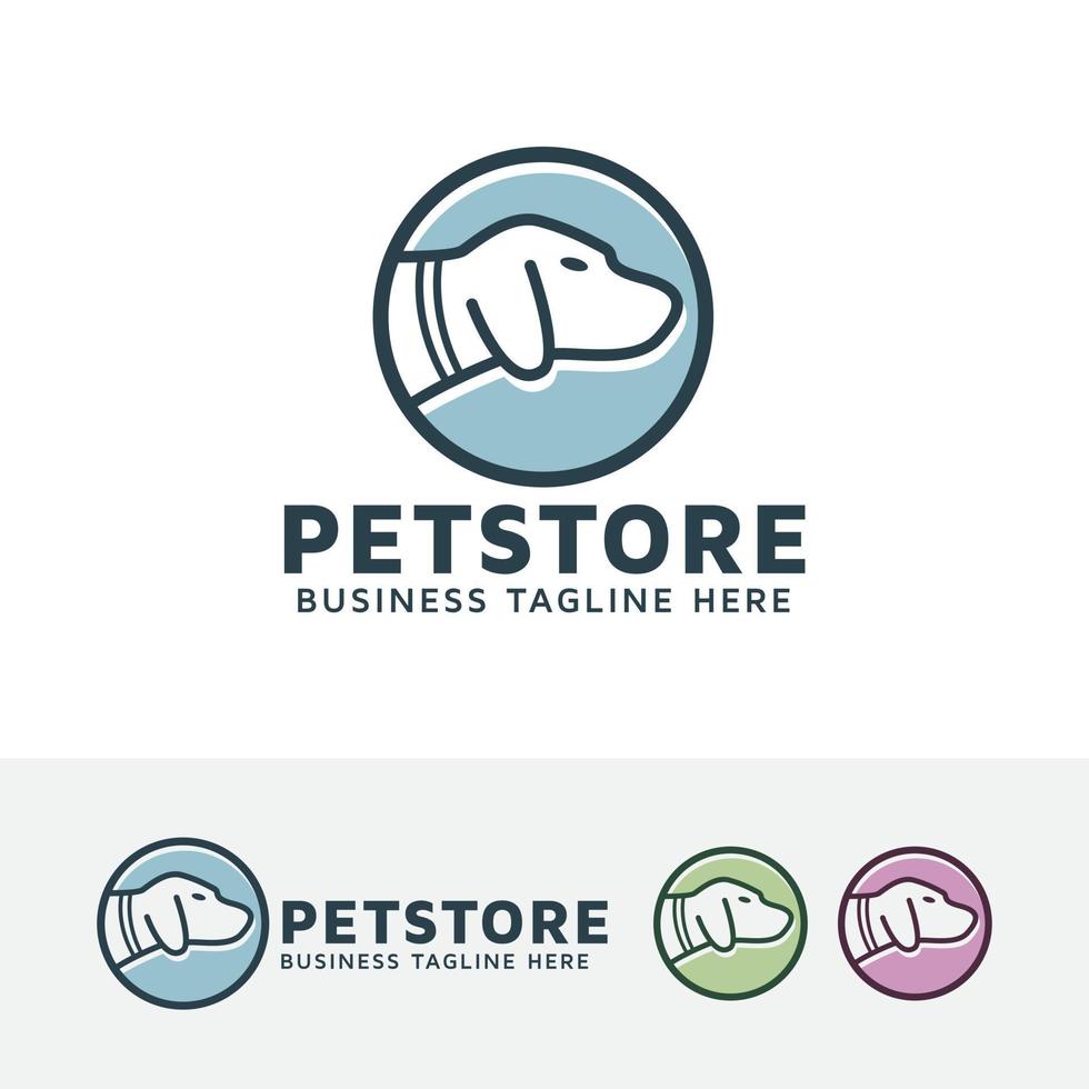Pet store vector logo design