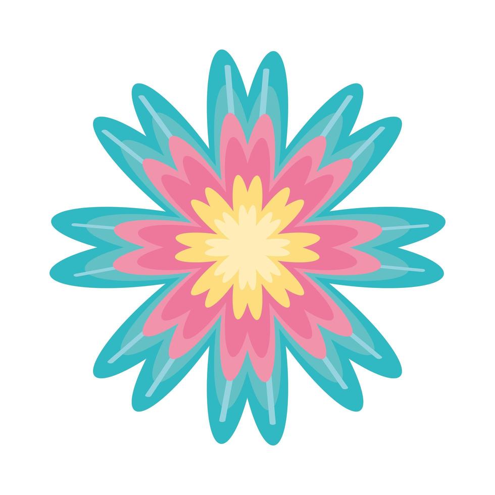 flower withl leaves isolated vector