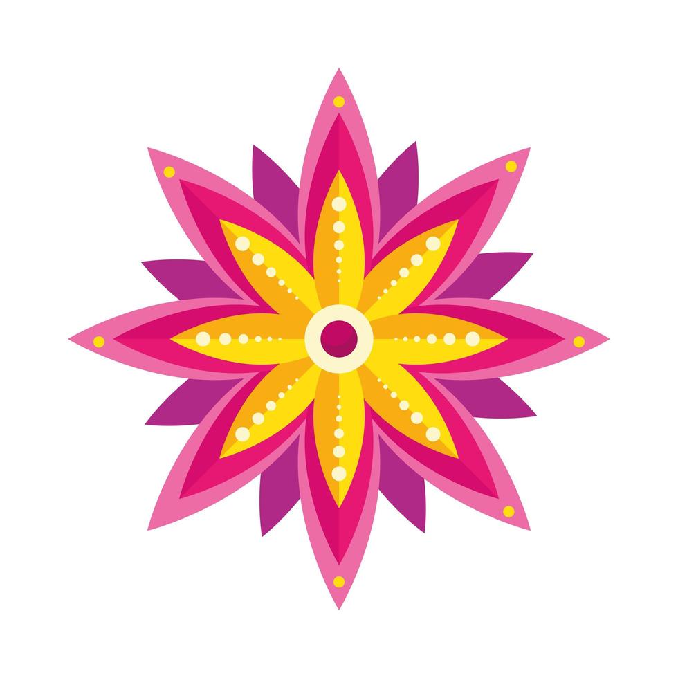 colorful rangoli culture india vector