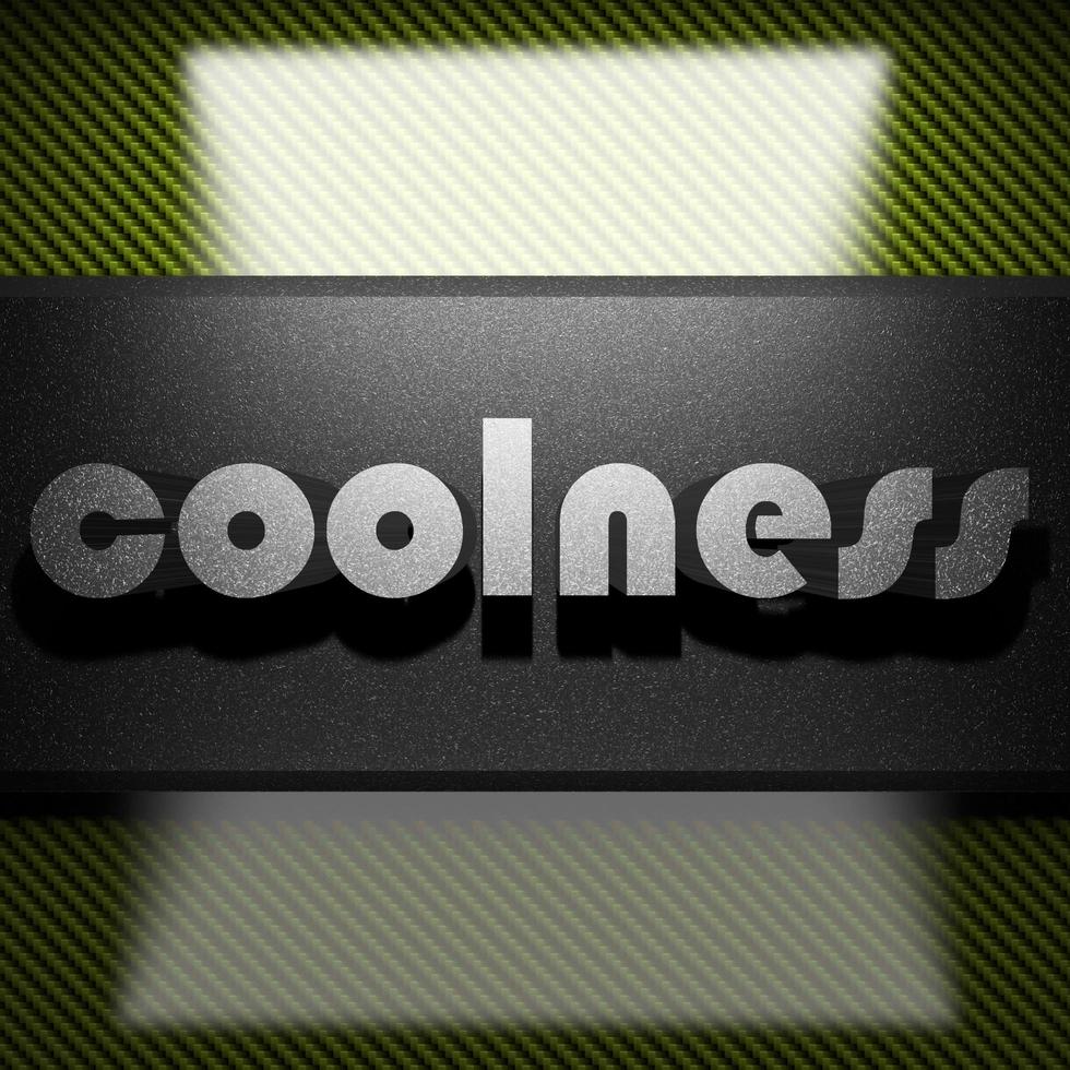 coolness word of iron on carbon photo