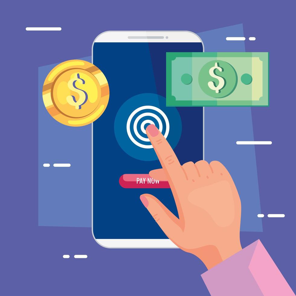 banner online payment vector