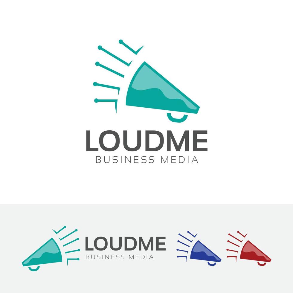 Loudspeaker vector logo design template