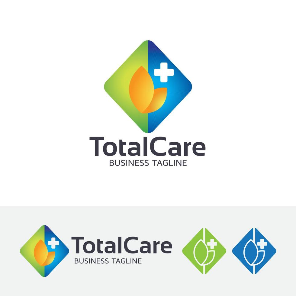 diseño de logotipo de concepto de vector de cuidado total