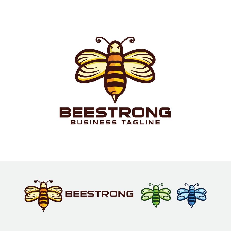 Bee concept logo design vector