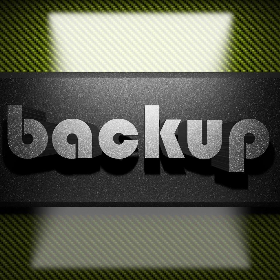backup word of iron on carbon photo