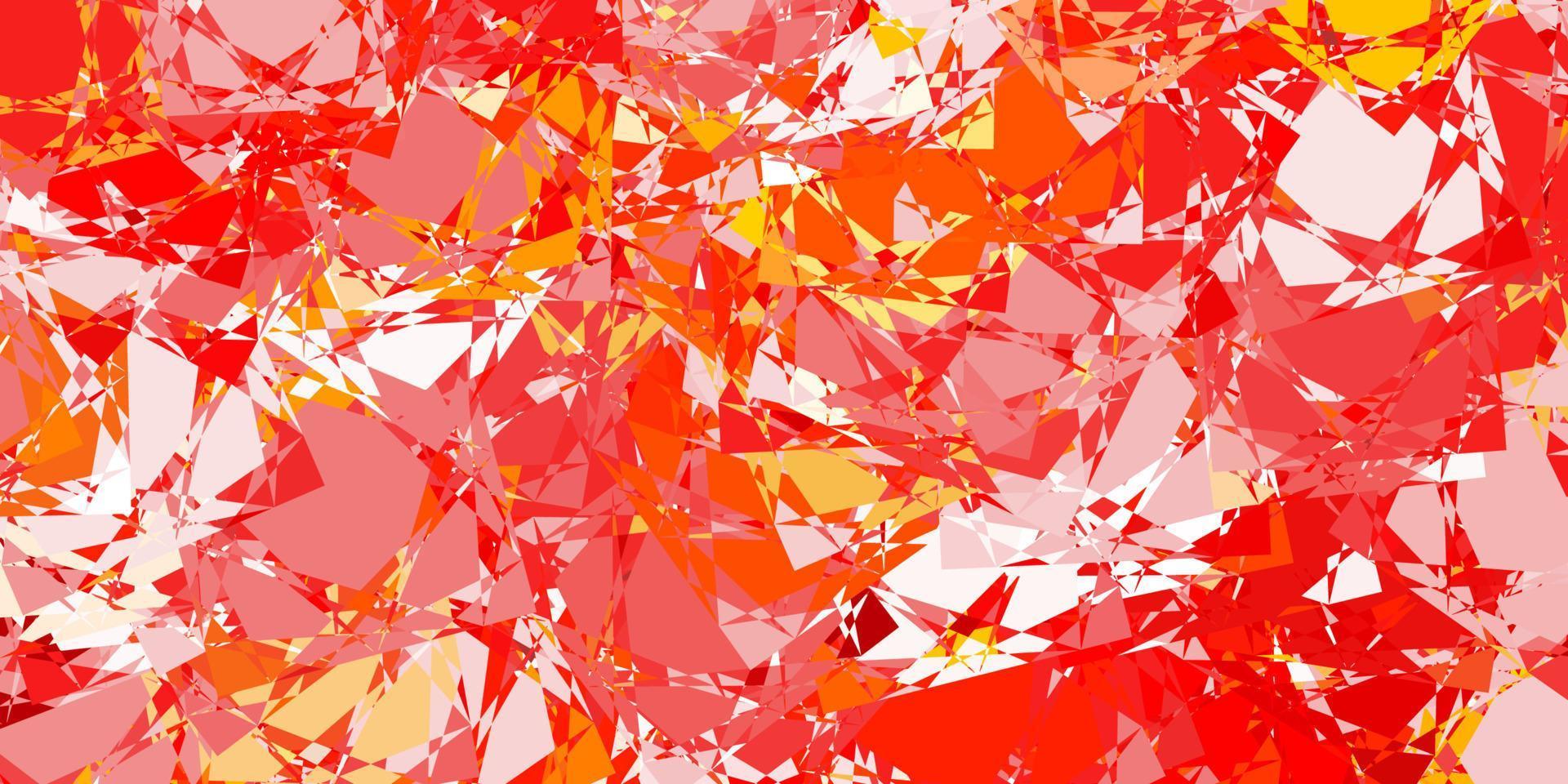 Light Red, Yellow vector background with triangles.