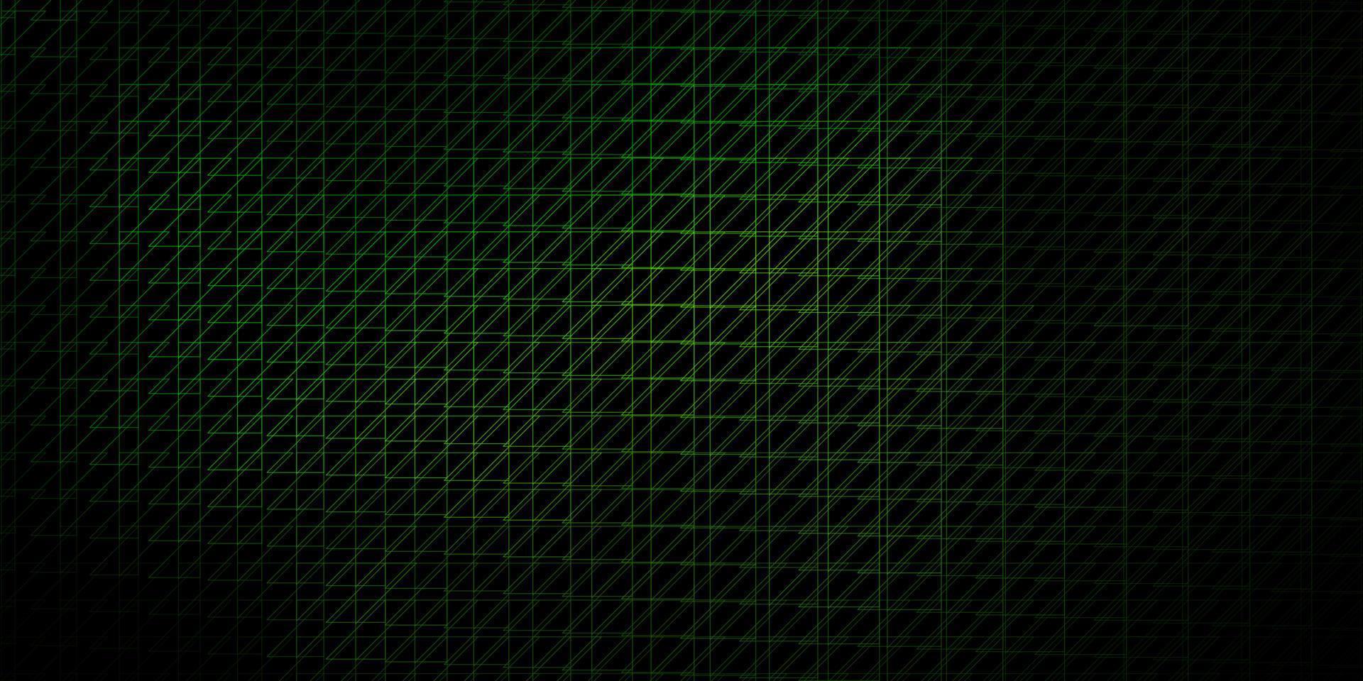 Dark Green vector background with lines.