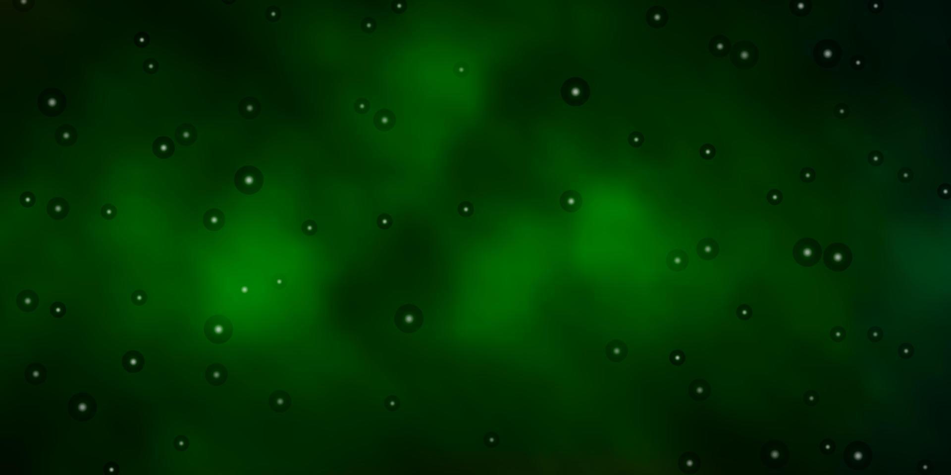 Dark Green, Red vector texture with beautiful stars.