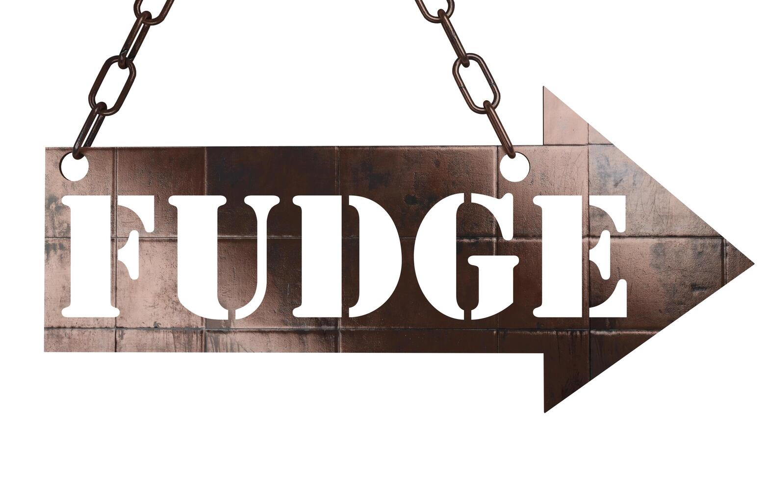 fudge word on metal pointer 6198862 Stock Photo at Vecteezy