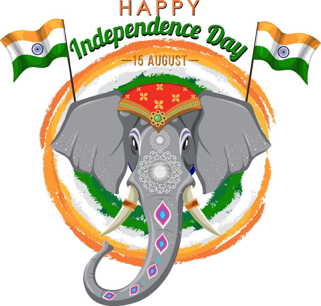 Happy India independence day vector