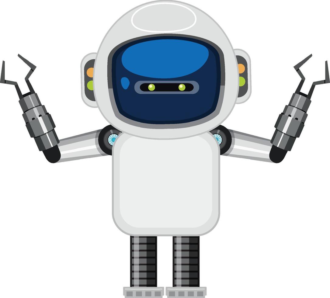 un robot sobre fondo blanco vector