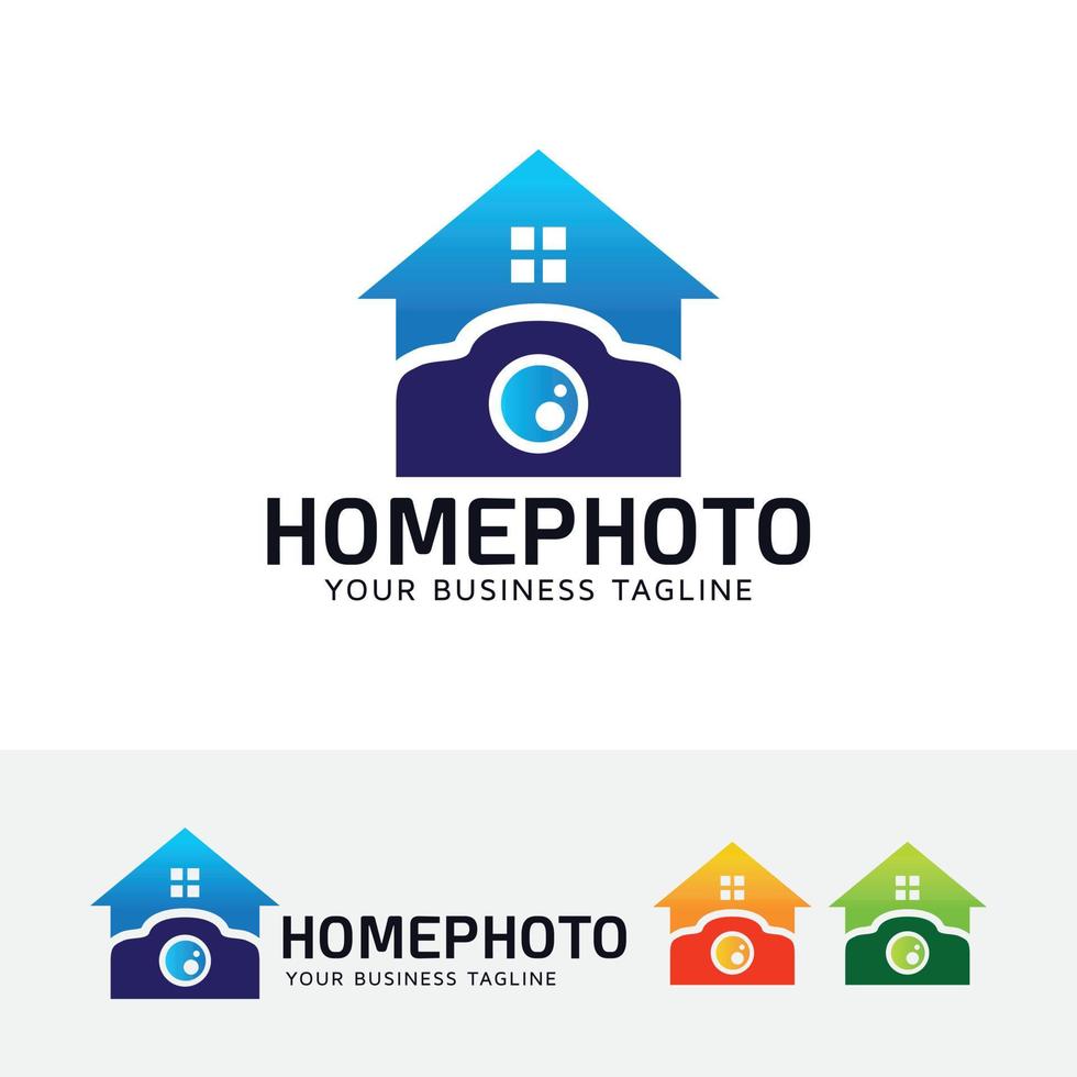 Home photography vector logo template