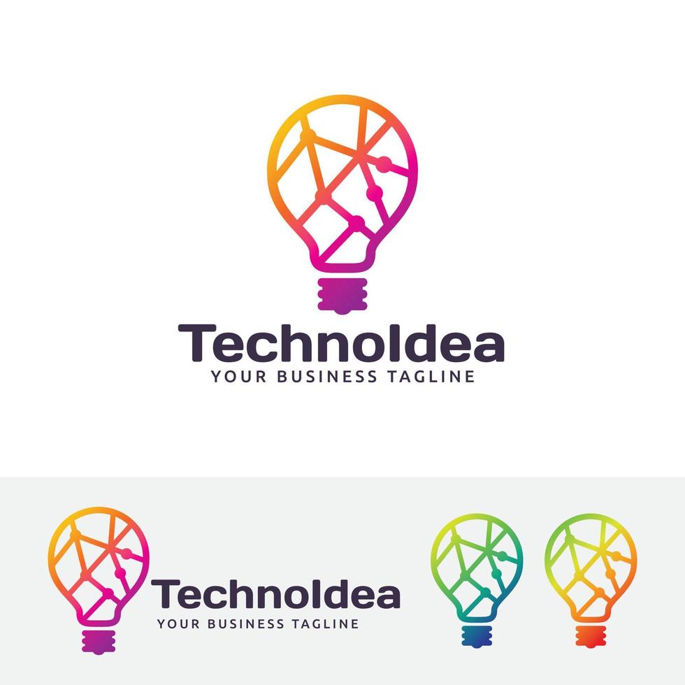 Technology idea logo design vector