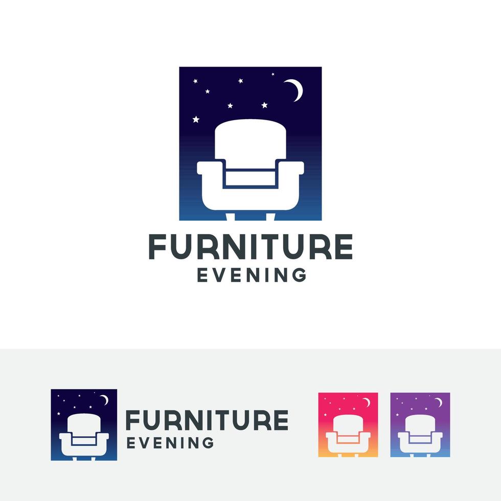 Furniture concept logo design vector