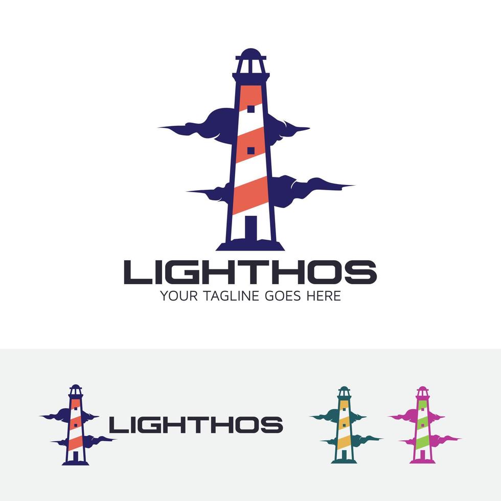 Lighthouse logo design vector
