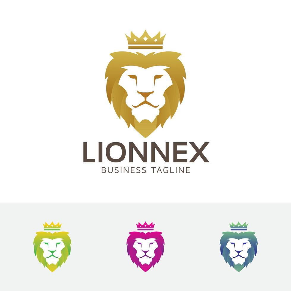 Lion head concept logo design vector