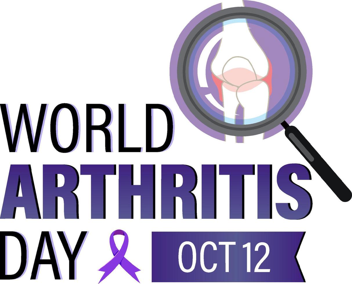 World arthritis day word banner design vector