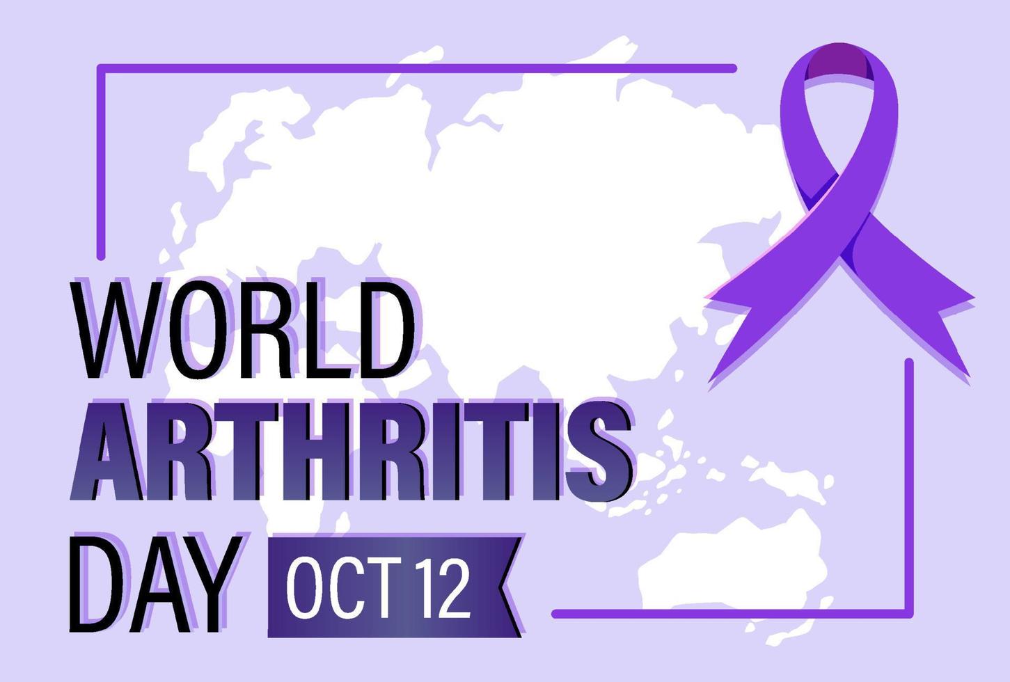 World arthritis day word banner design vector