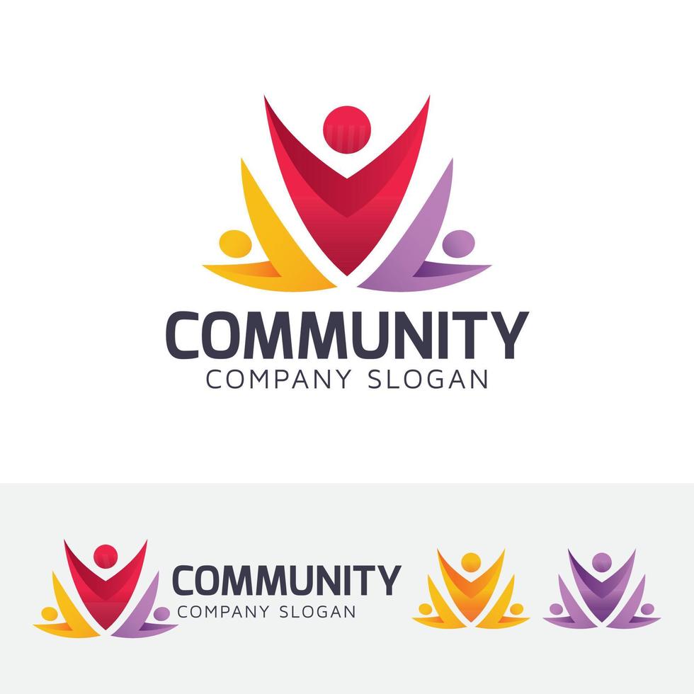 Community logo design template vector