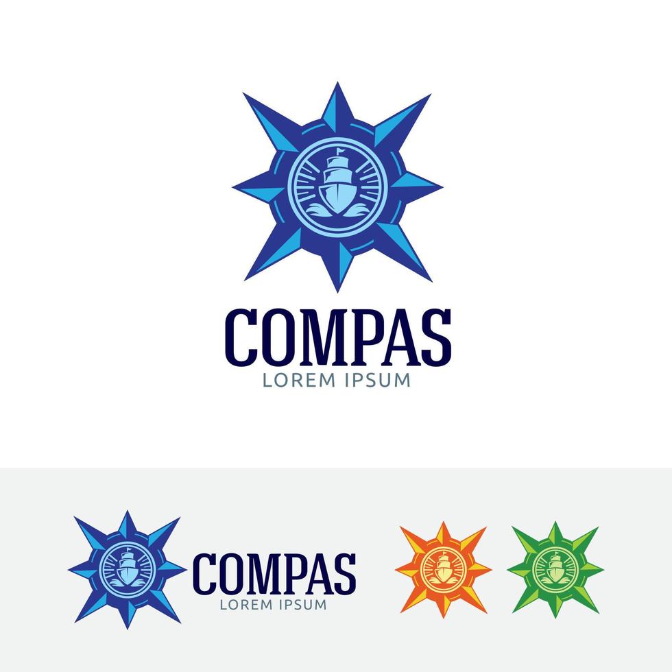 Compass vector logo design