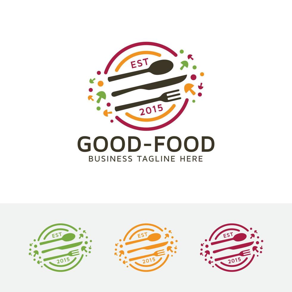 buen diseño de logotipo de vector de comida