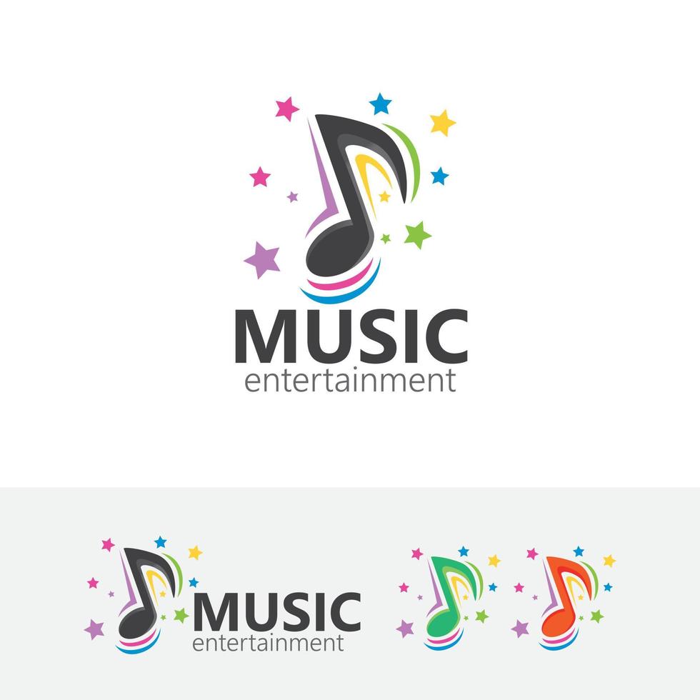 diseño de logotipo de vector de música