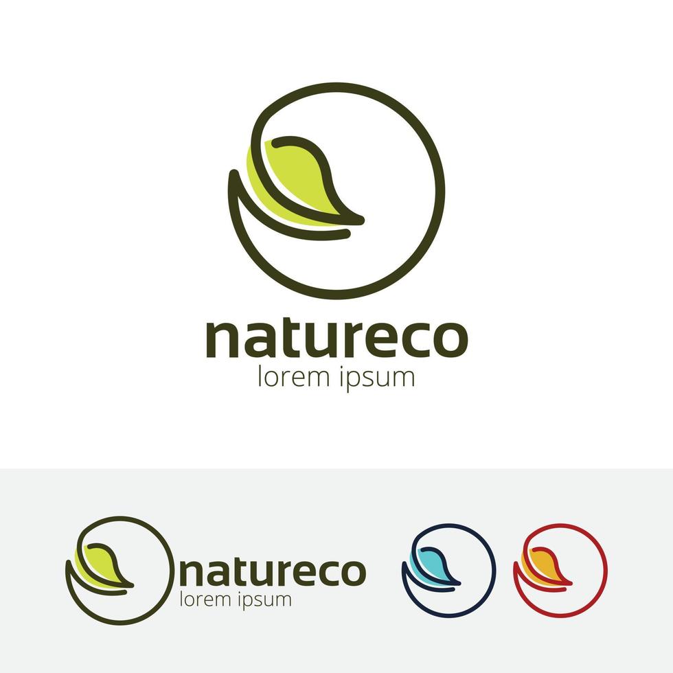 diseño de logotipo de concepto de naturaleza vector